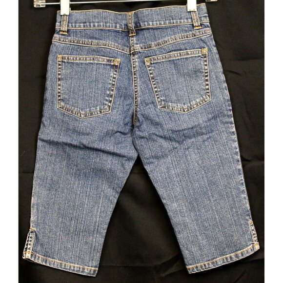 2004 Gymboree Strawberry Patch Denim Clamdigger Half Length Appliqué Embroidery - Picture 3 of 5